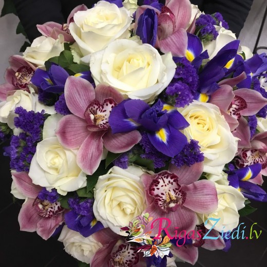 Bouquet with Orchids and Irises